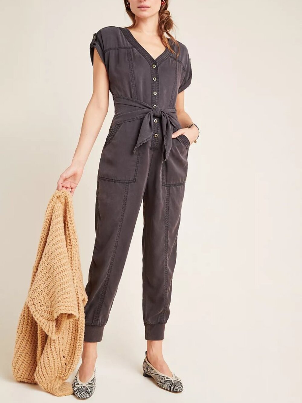 Huxley Utility Jogger Jumpsuit Anthropologie Size 10